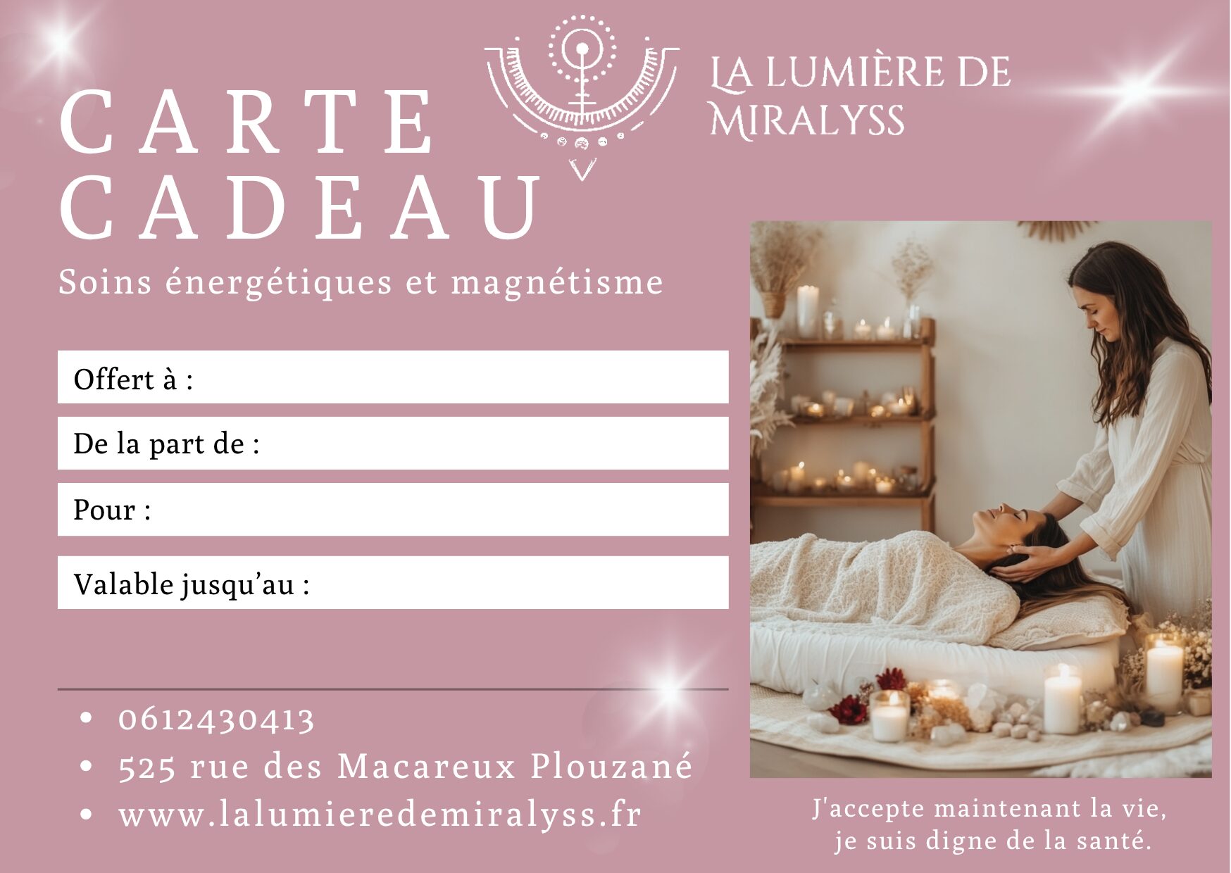 Carte Cadeau – Soin Énergétique