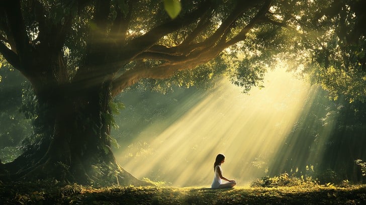 Isis déesse aux ailes déployées — statue dorée